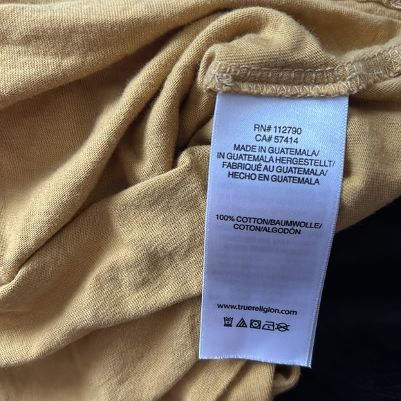 True Religion Mustard V-Neck Women Top - Picture 11 of 12